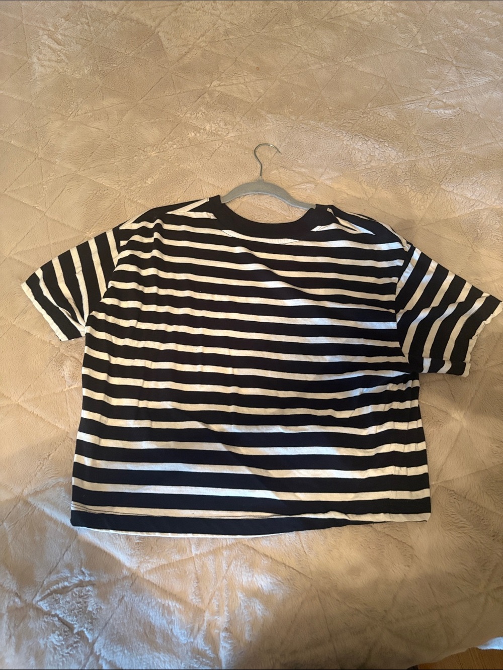 Black & White Striped Short Sleeve